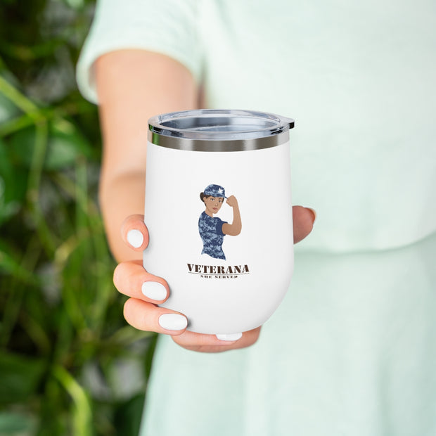 Lopez Navy Insulated Wine Tumbler