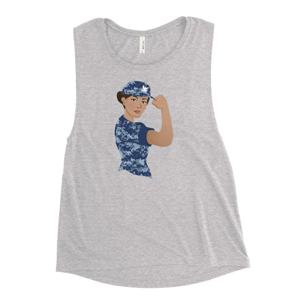 Lopez Navy Tank Top