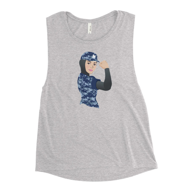 Abdullah Navy Tank Top